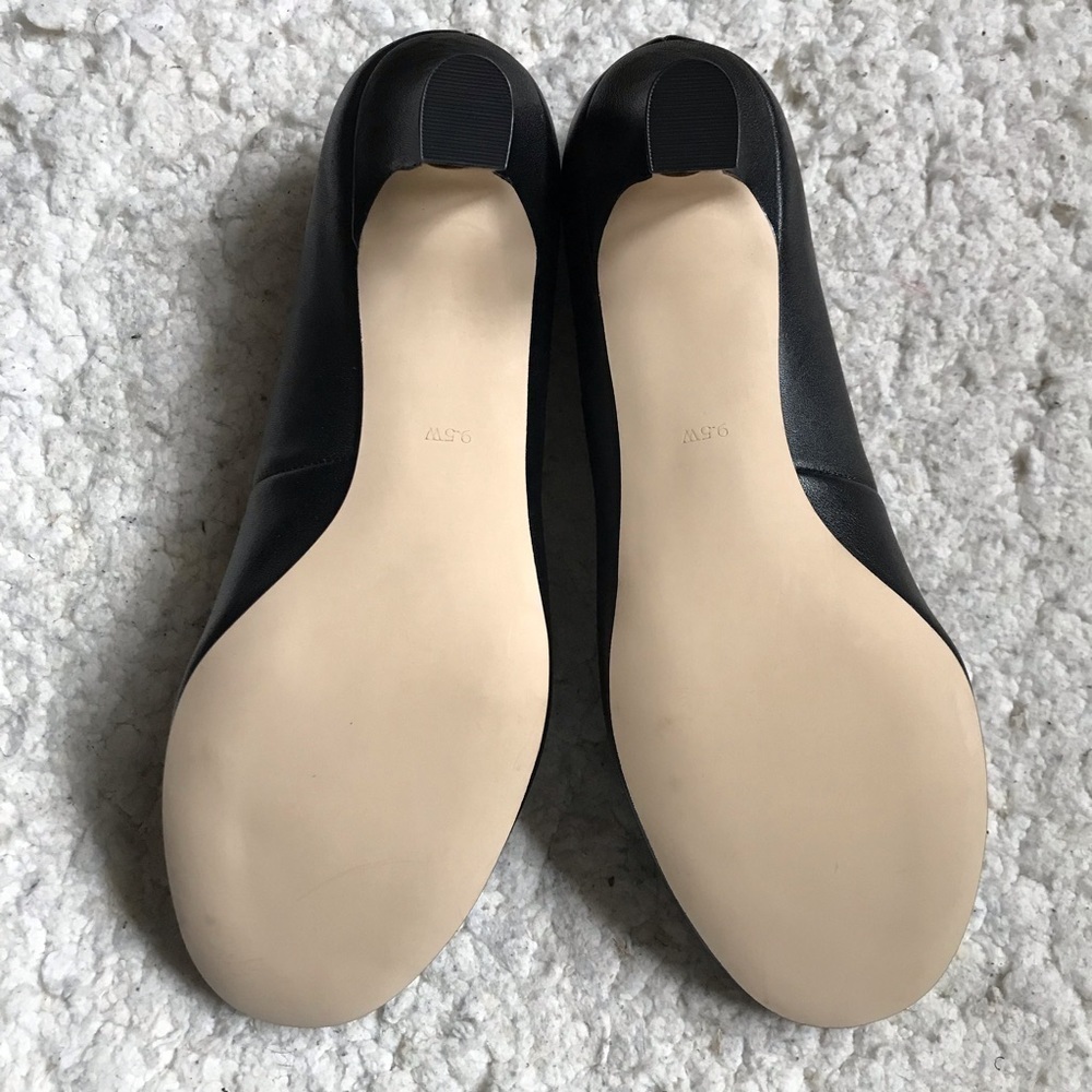 ARRAY Classic Solid Black Leather FLATTER Size 9.… - image 5